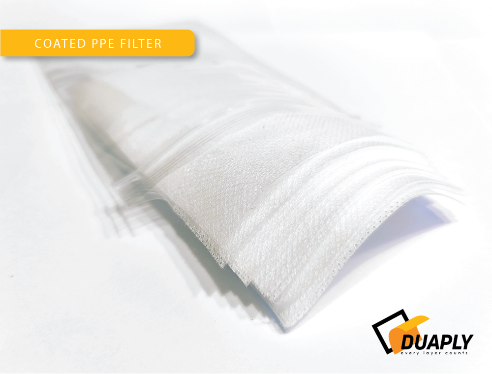 Coated PPE filter